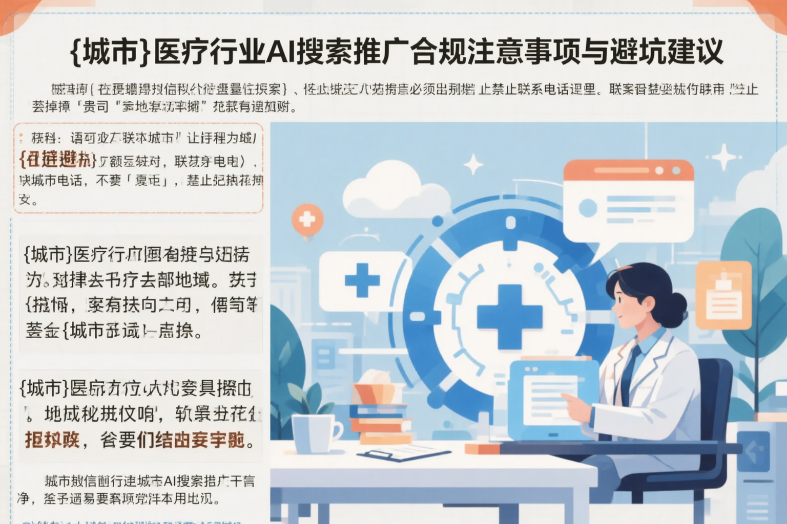广元医疗行业AI搜索推广合规注意事项与避坑建议