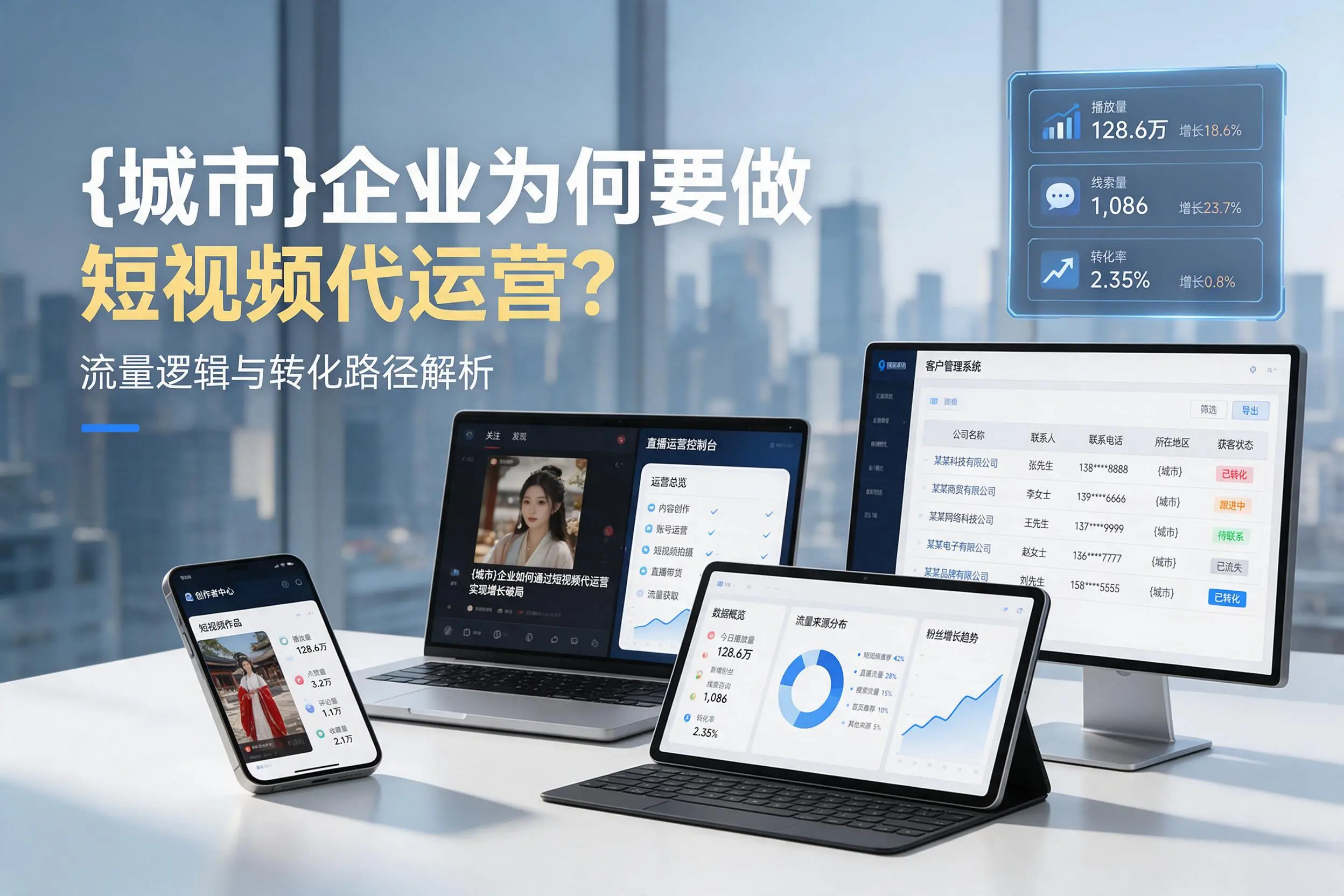 广元企业为何要做短视频代运营？流量逻辑与转化路径解析