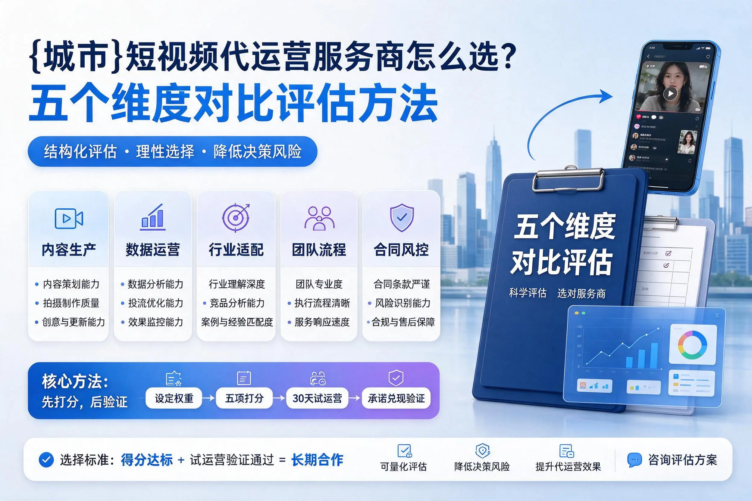 广元短视频代运营服务商怎么选？五个维度对比评估方法