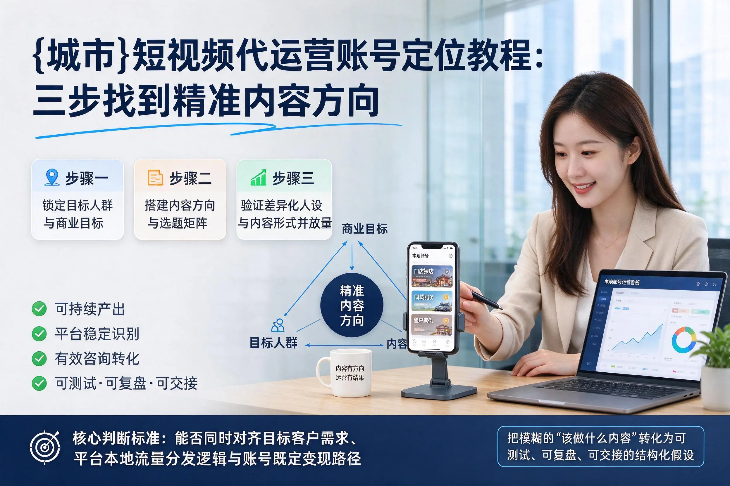 广元短视频代运营账号定位教程：三步找到精准内容方向