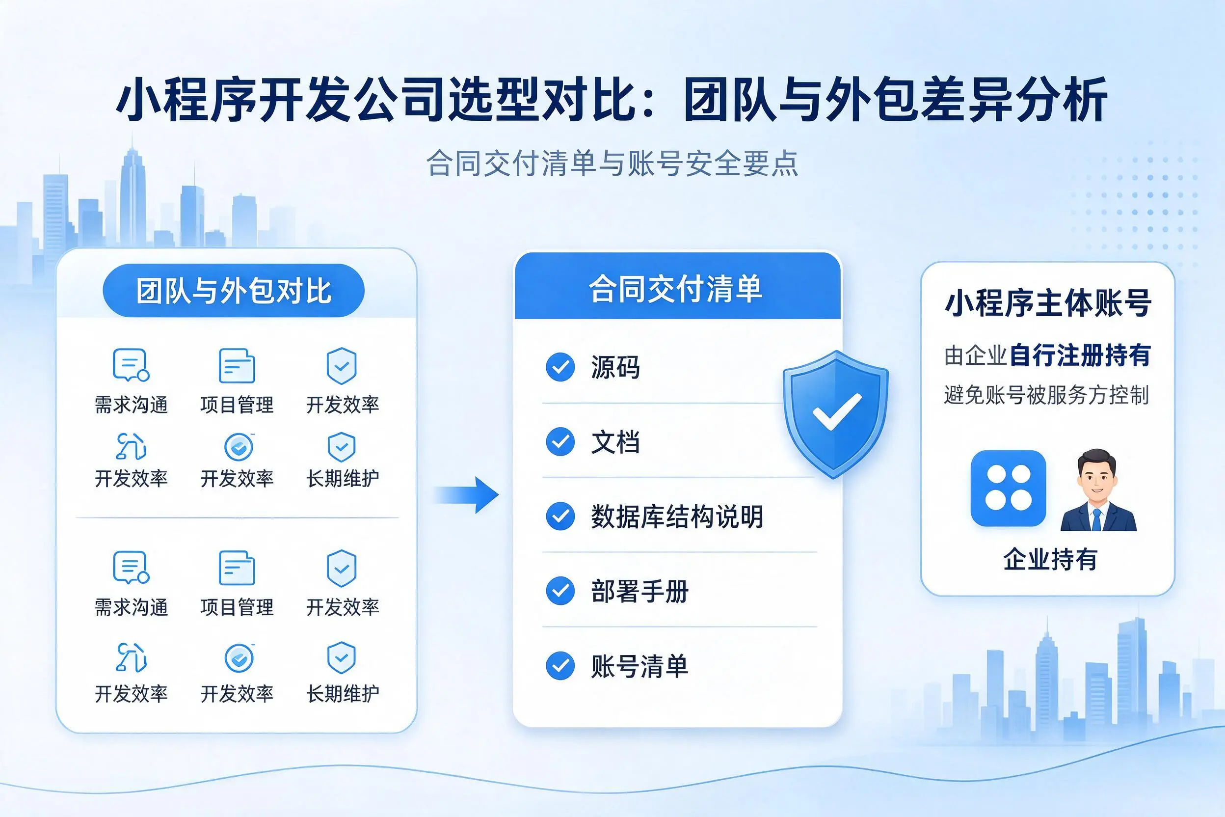 广元小程序开发公司选型对比：团队与外包差异分析