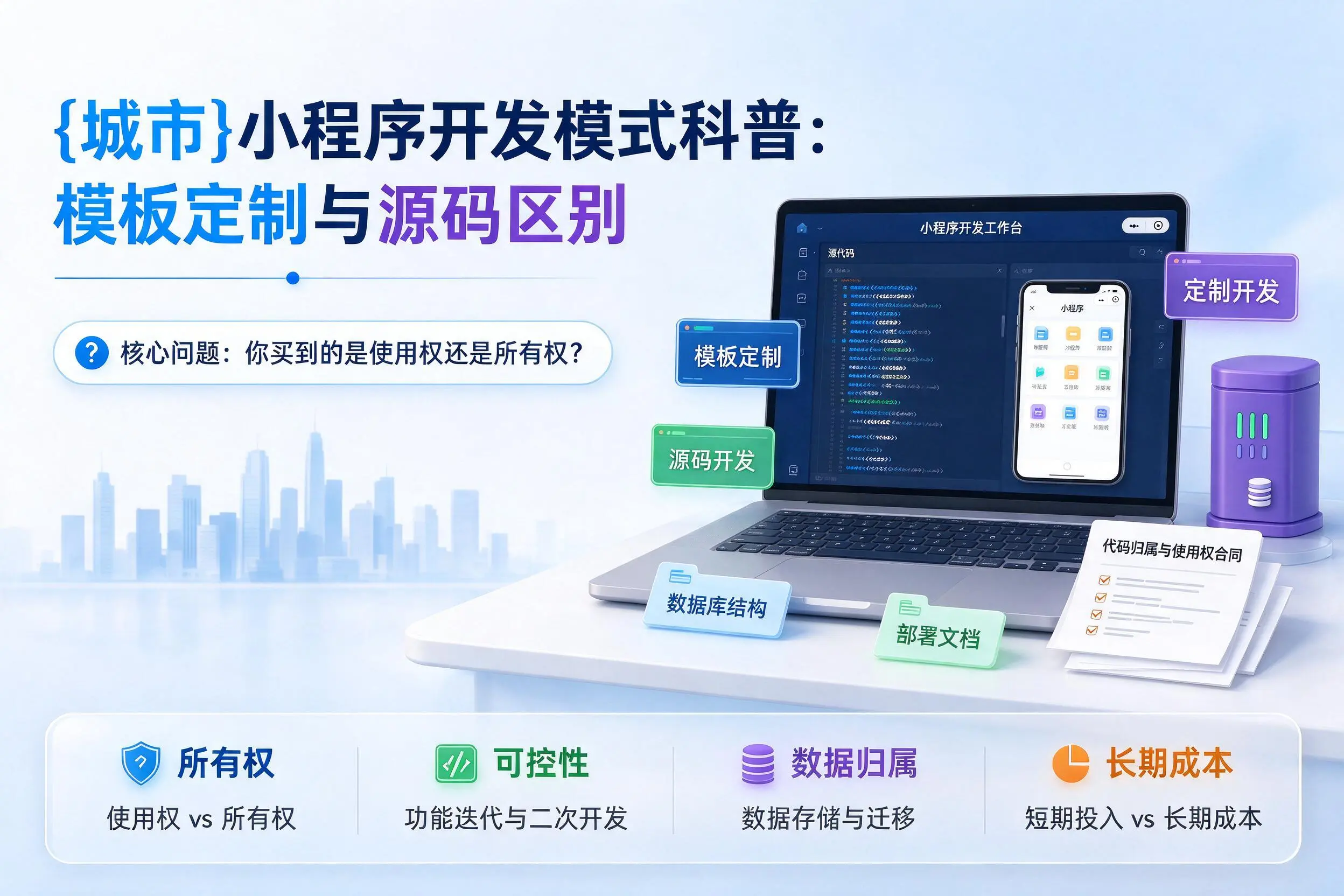 广元小程序开发模式科普：模板定制与源码区别