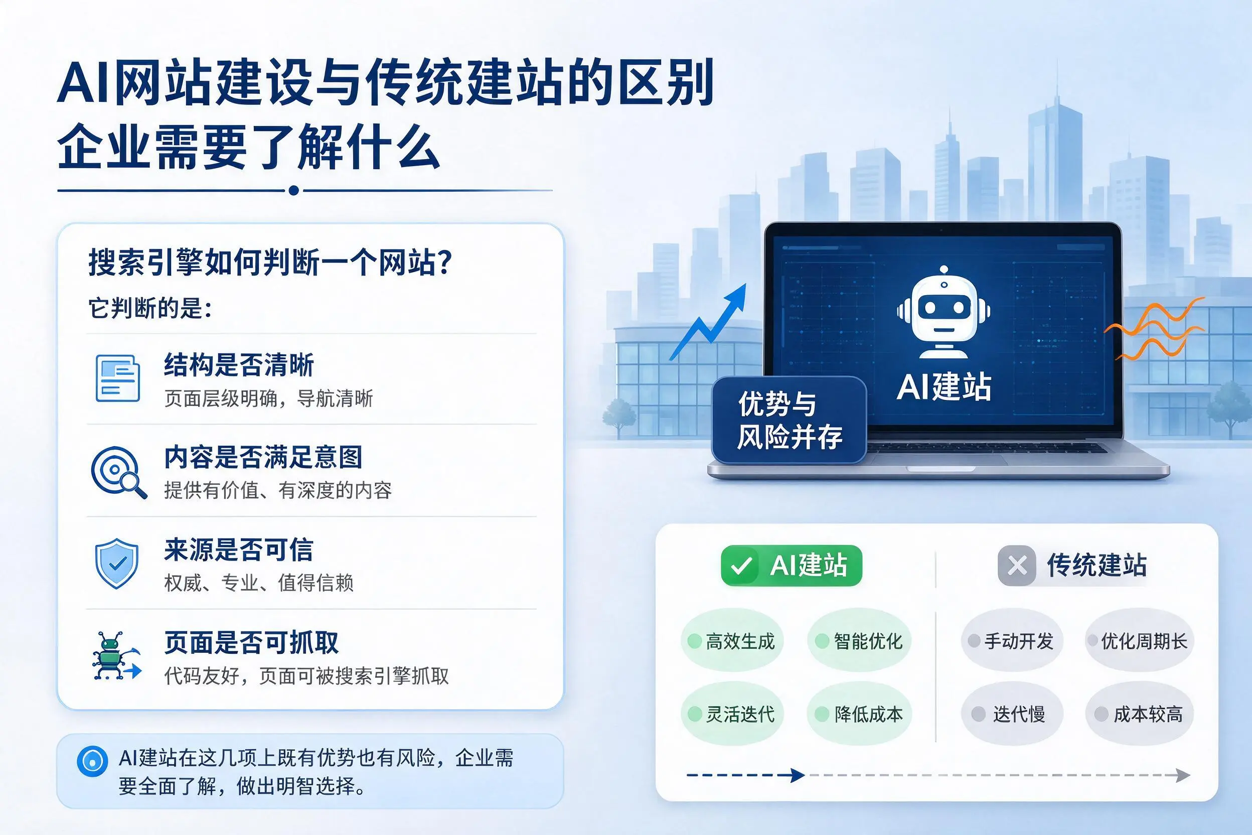 AI网站建设与传统建站的区别，广元企业需要了解什么