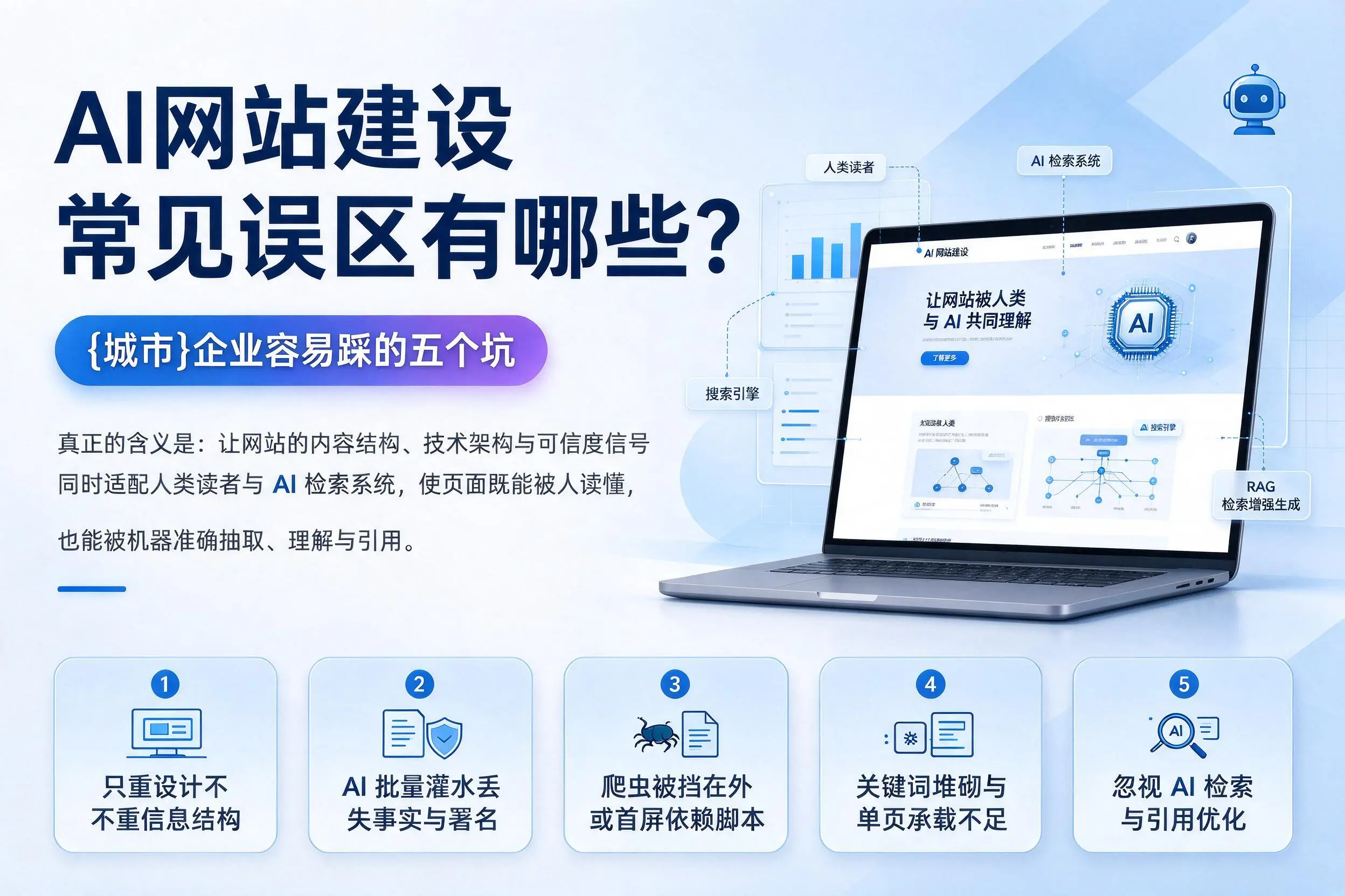 AI网站建设常见误区有哪些？广元企业容易踩的五个坑