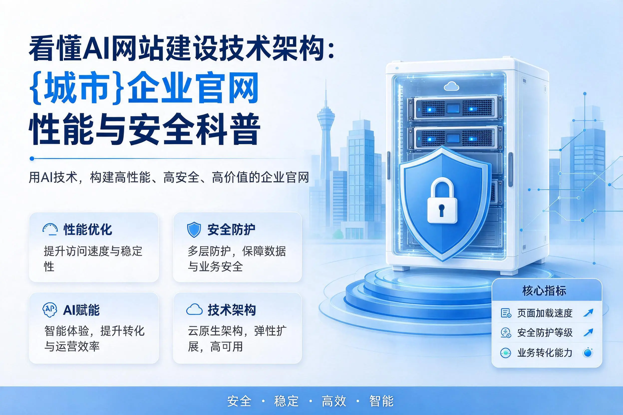 看懂AI网站建设技术架构:广元企业官网性能与安全科普