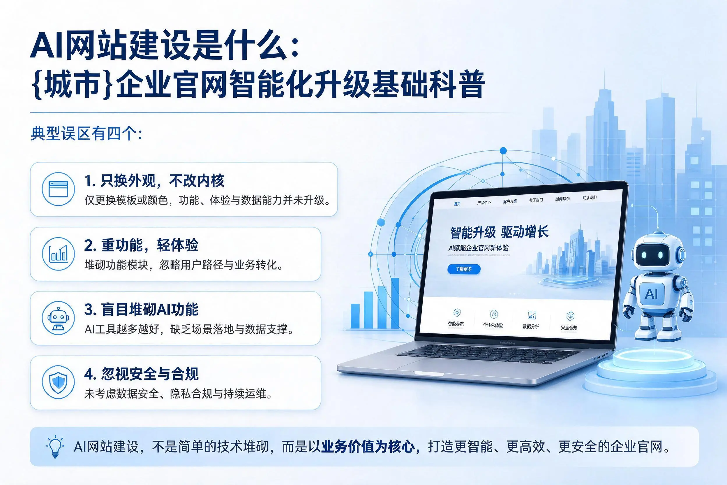AI网站建设是什么:广元企业官网智能化升级基础科普