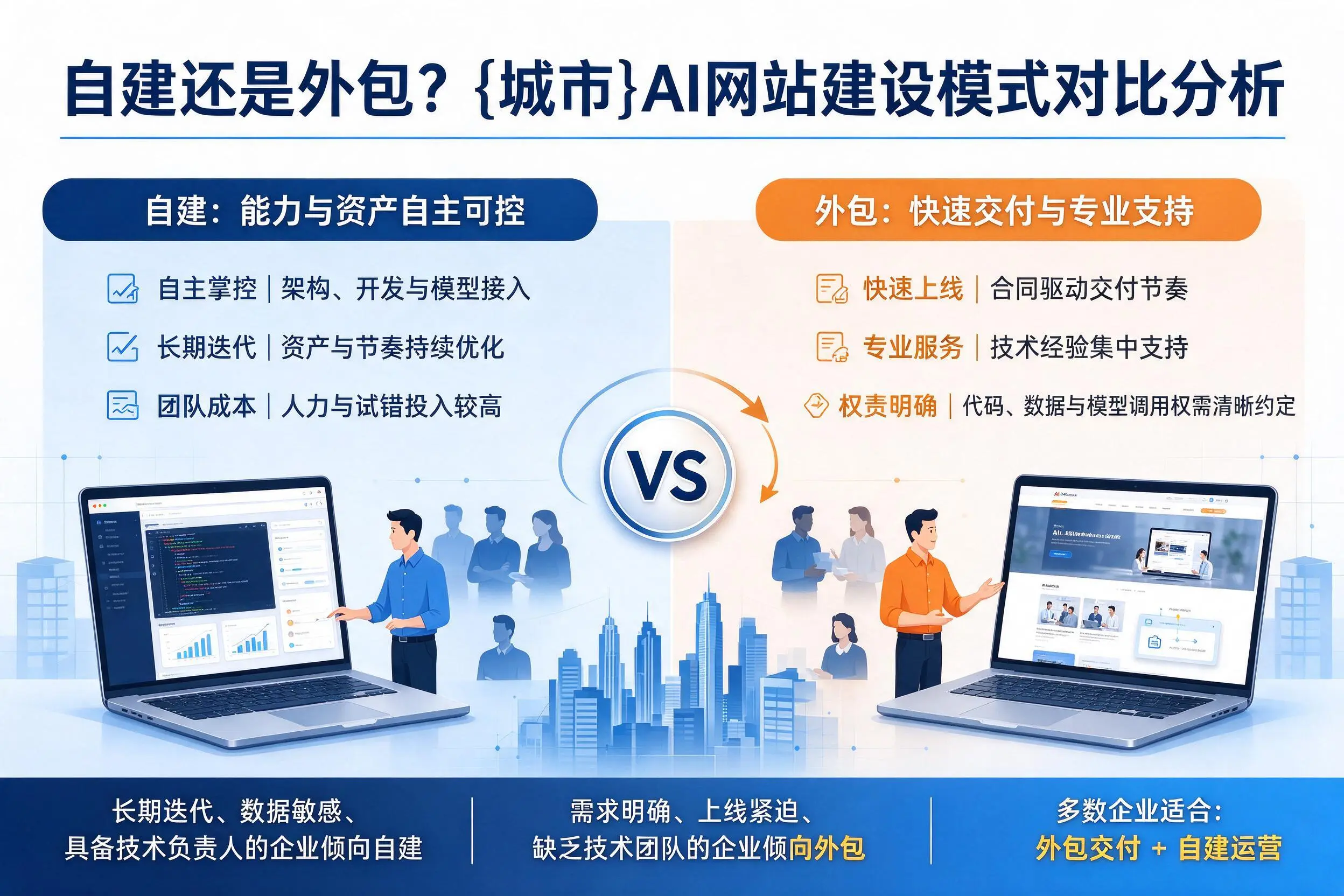 自建还是外包？广元AI网站建设模式对比分析