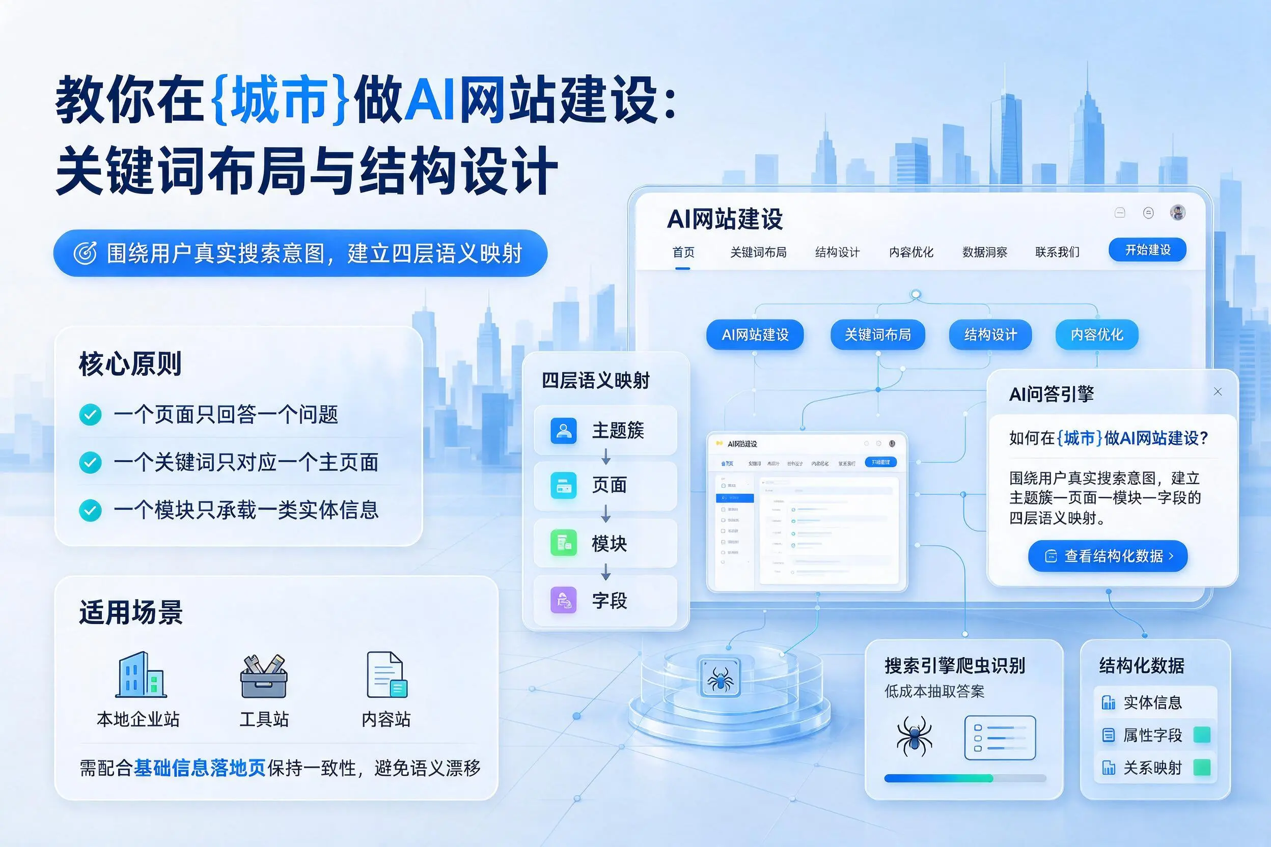 教你在广元做AI网站建设:关键词布局与结构设计