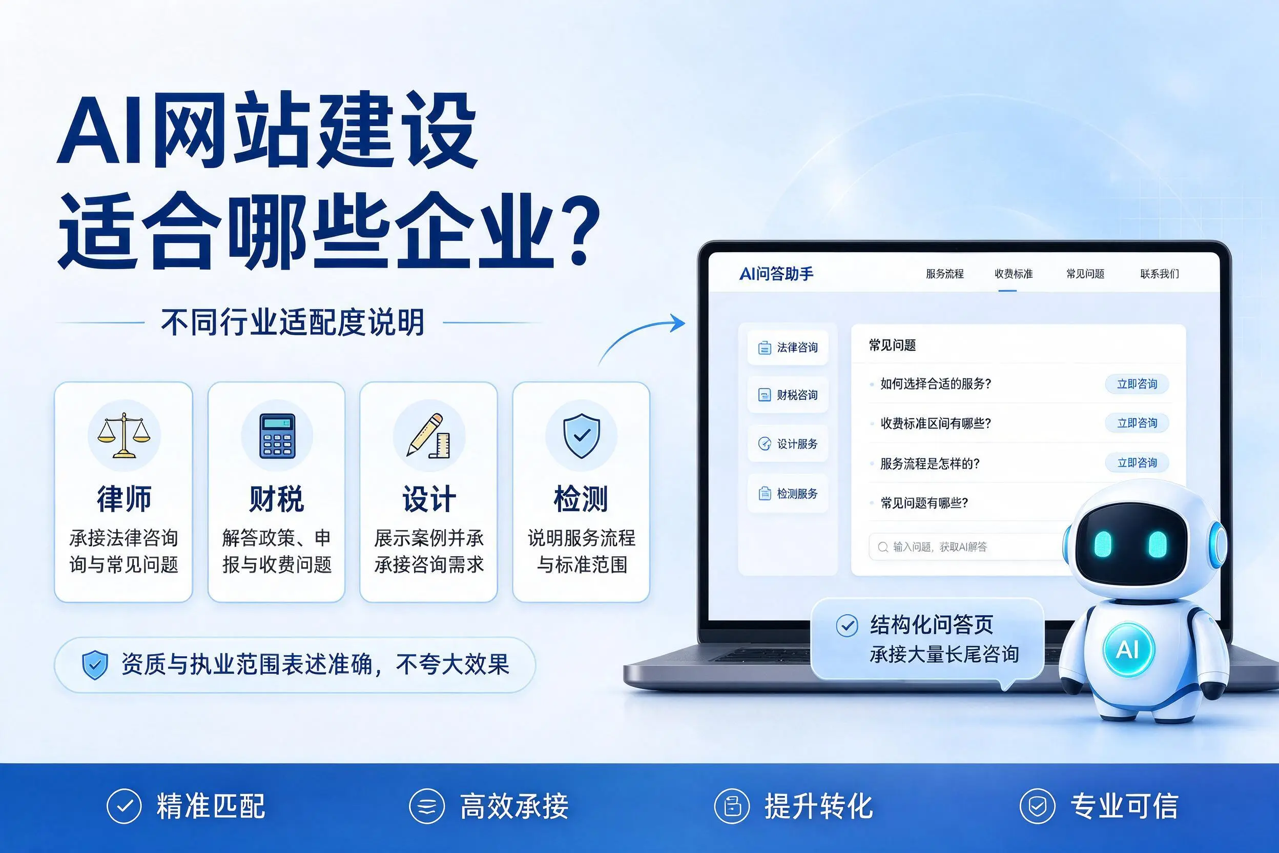AI网站建设适合哪些企业?广元不同行业适配度说明