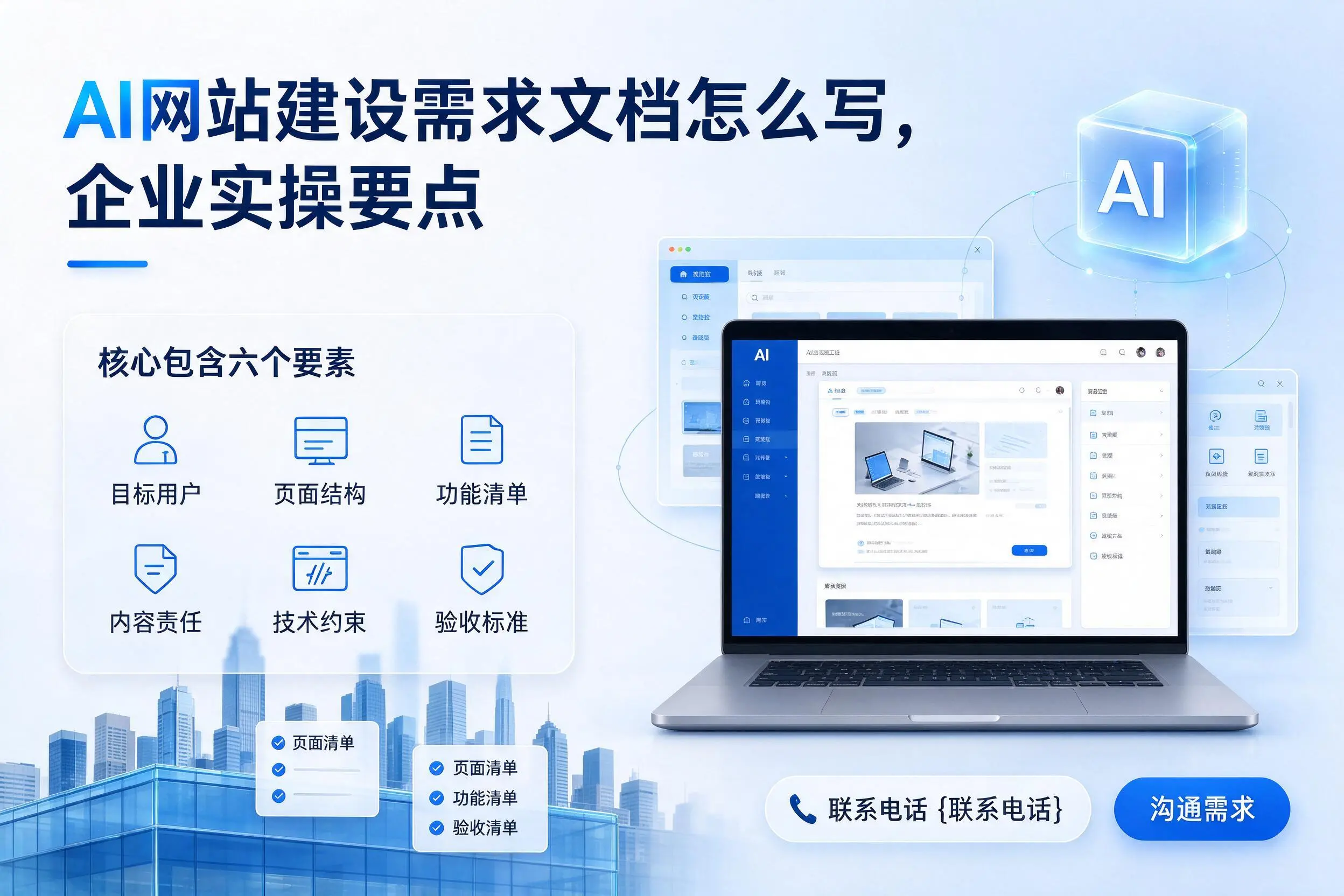 AI网站建设需求文档怎么写,广元企业实操要点